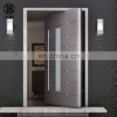 The aluminum middle swing door at the entrance of the villa is anti-theft and bulletproof, beautiful and atmospheric