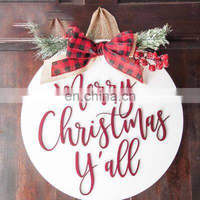 OEM Custom Wooden Cordless Flowers Holder Artificial Large Outdoor Wholesale Decoration Wreath Christmas photo-5