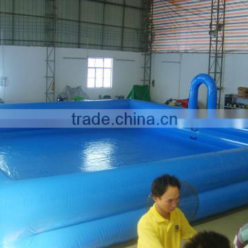 Commercial blue color inflatable child swimming pool