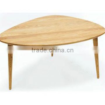 Simple design ash wood three legs Coffee Table for sale