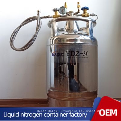 30liter liquid gas machine liquid nitrogen dewar for medicine cryo use