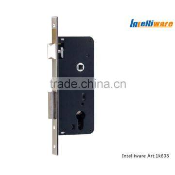 Luxury black powder coating door lock body with stainless steel for interior door