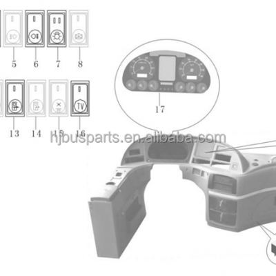 Chinese Bus 7531 Auto Parts Electrical Truck Rocker Switch Accessories photo-5