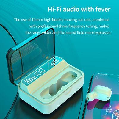 S590 Tws 2021 Waterproof Touch Control Earphone True Wireless Stereo Blue Tooth Earbuds With Led Display Power Bank photo-5