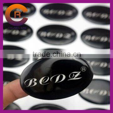 Wholesales Black Printed factory made clear epoxy resin dome sticker