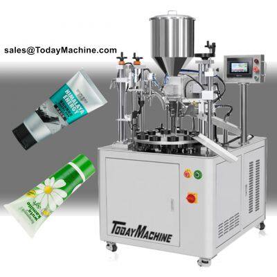 Automatic Liquid Sunscreen Foundation Plastic Soft Tube Filling Sealing Machine