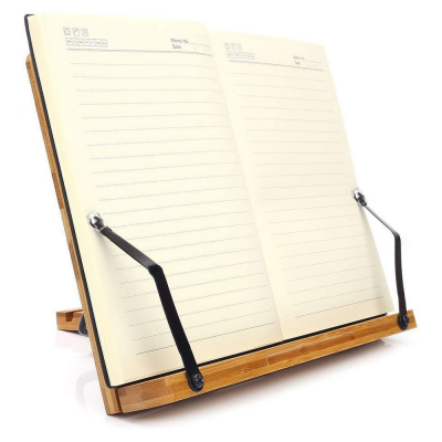 Cookbook Holder Adjustable Book Cookbook Holder Book Stand Tablets Holder Reading Rest Stand Bamboo Craft Bamboo Book Stand photo-4