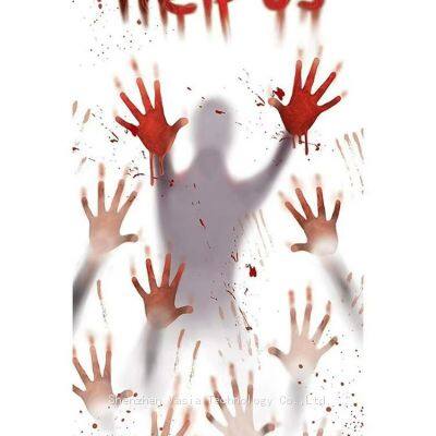 Wholesale Halloween Scary Window Clings & Bloody Door Covers for Haunted House Party Decor
