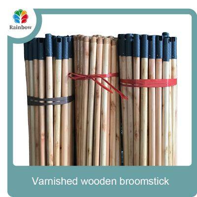 Escobas Fbrica En China Push Broom Parts Pole Lacquered Wooden Broomstick for Plastic Broom Household Item Cleaning Tools photo-3