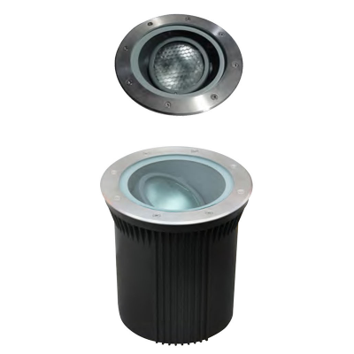 Luz subterrânea de alumínio | Luz embutida no chão WD-M019 | Tampa de aço inoxidável | IP67 | CDM-T G12