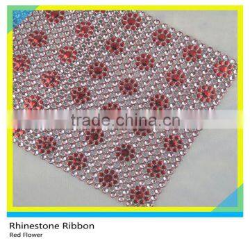 Plastic Diamante Rhinestone Mesh Sew on Black Base Siver Rhinestone Ribbon 10 Yards 30 Rows Roll photo-5