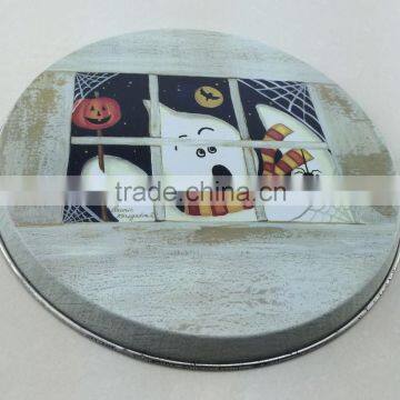 Pretty Hot Selling Round Metal Tin Tray