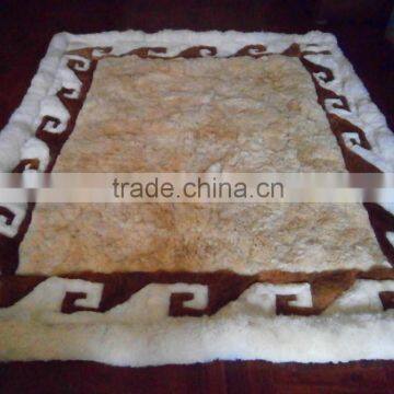 Alpaca Rug Carpet Bedspread 78 x 67" Peru