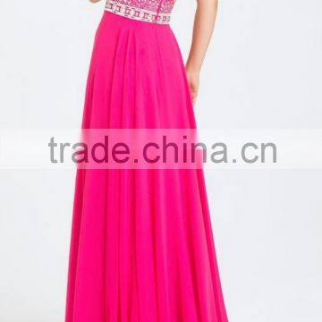 Luxurious Beaded Tops for Evening Setin Party Ladies Long Tops With Zipper Behind Dresses Sexy Off-shoulder Wear Party Gown photo-5