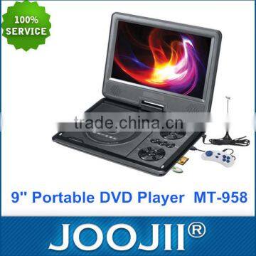 Hot SELLing 9 Inch Portable DVD Player with TV Tuner and Radio Support FM USB SD