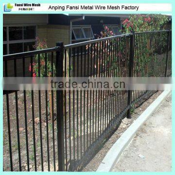 Security residential rail two 2400 long flat top steel yard fence