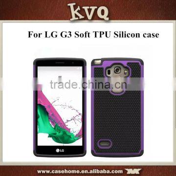 2015 Newest TPU+Silicon material case for LG G3