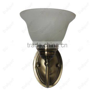 High quality antique brass glass wall light