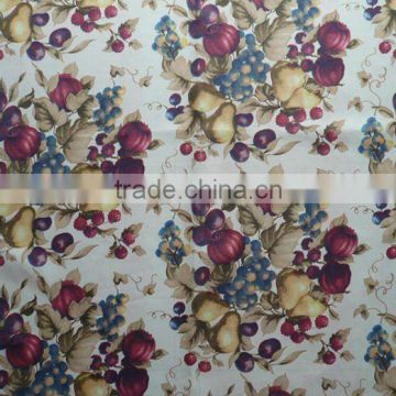 Poly-satin fruits of dates,grapes and pears printed table cloth