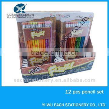 12pcs 7inch fuzzy pencil set