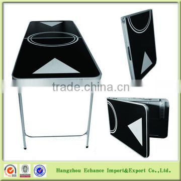 Hot sell Beer pong table with folding aluminum legs/price depends on the OEM top printing