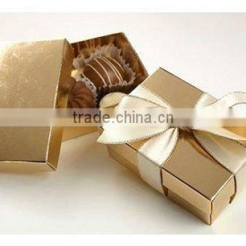 Customized paper box with ribbon