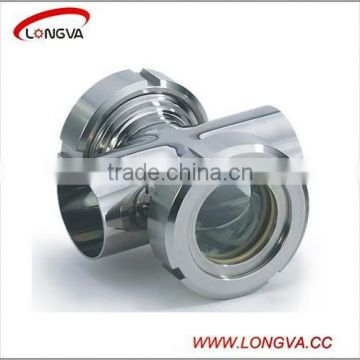 stainless steel 316 sanitary four way union/butt welded sight glass