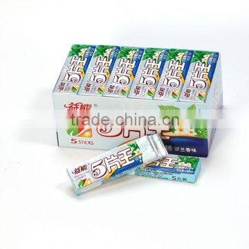 5 stick spearmint chewing gum candy shantou