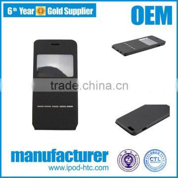 Hot!!! leather case for iphone 6 with touch function, New design leather case for iphone 6 plus
