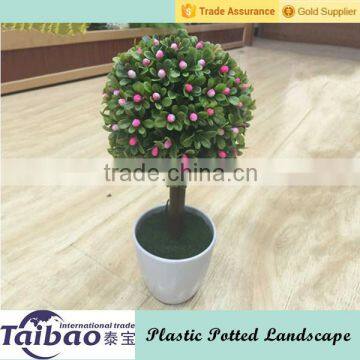 Hot sale green plastic potted mini artificial plant