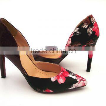 New Fashion High Heel Empty Sides Flower Party Shoes photo-2