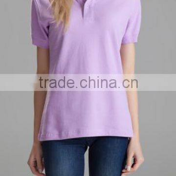 Made in China cotton polo shirt fabric , plain women polo shirt