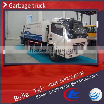 DFAC 4-6cbm garbage compactor truck for sale , competitive price small garbage truck