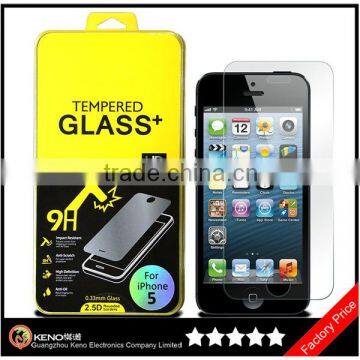 Keno 2016 New Popular Tempered Glass Screen Protector For iPhone 5 / iPhone 5S Screen Protector