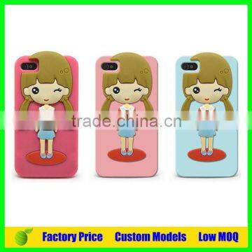 Cut girl Silicone 3d phone case for Zte Z5 mini cell phone case back cover