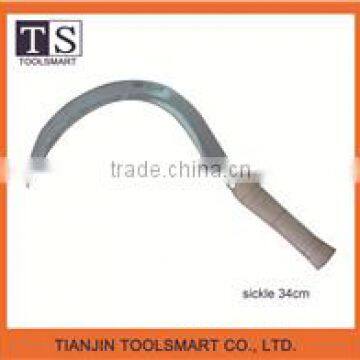 Steel Grass Tooth Sickle 34cm With Wooden Handle on Hot Sale