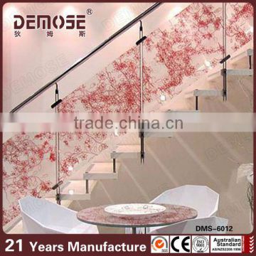 prefabricated fashion glass floating stairs price