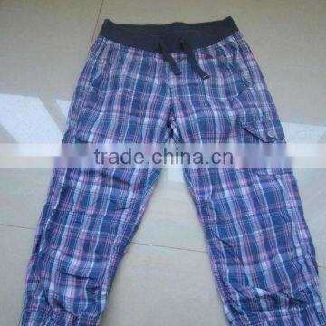 2012 new ladies fashion plaid purple cotton loose comfortable harem pants