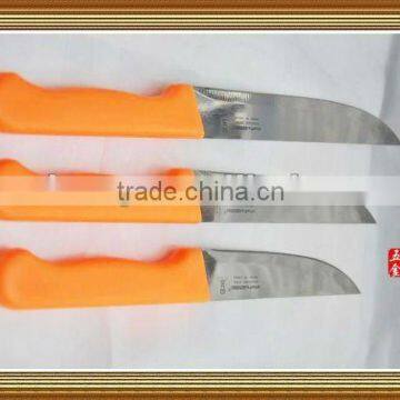 2014 hot sale 3pcs orange stainless steel cutlery set