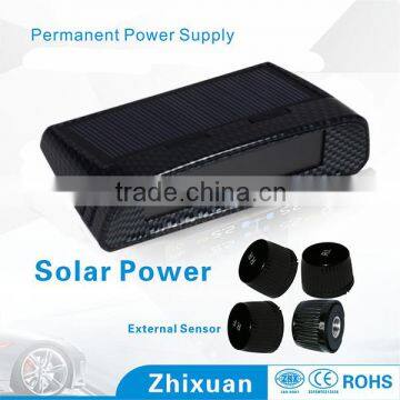 smart solar wireless 4 external sensor tire LCD display pressure monitoring system