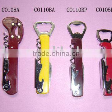 Waiter's bottle opener with ABS plastic handle