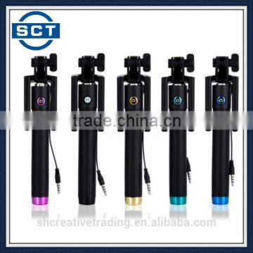 Monopod Selfie Stick Telescopic Wired with Remote Holder