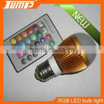 16 Colors Change by Remote Control E27 3W RGB LED Bulb Light photo-2