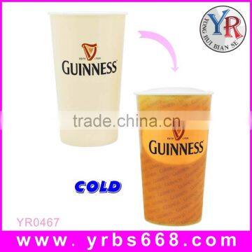 thermal or cold color changing plastic tumbler drinking mug