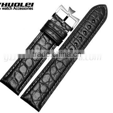 18|19|20|21mm Hotsale Genuine Alligator Leather Watch Strap Wholesale 3PCS