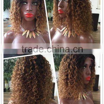 Aibaba Express Wholesale price for Hand tied full lace wig made from 100% Chinese human hair in afro curl hair style