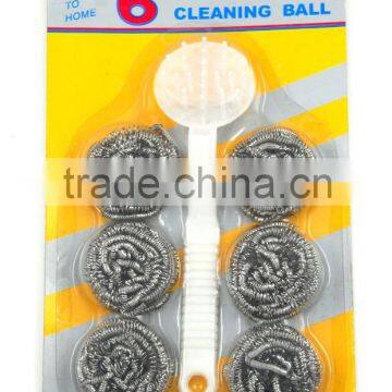 6+1 cleaning ball set stainless steel scourer