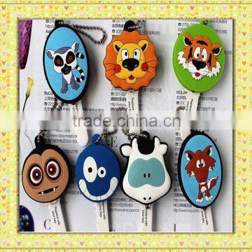 decorative simple personalized cute pvc novel key head cover