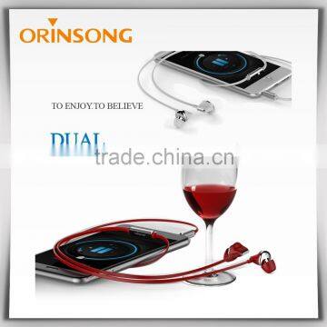 OS-D10 Promotional in-ear earphone with ziper stereo zipper wired earphone