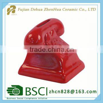 Red Telephone Decoration Home for Ceramic Coin Bank